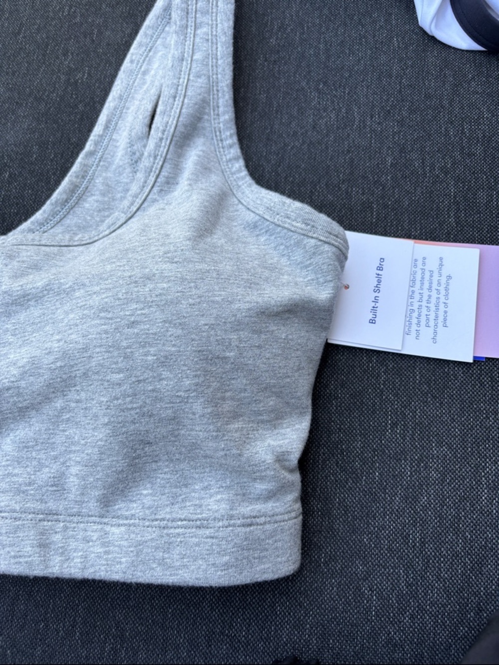 JoyLab Women's Washed Jersey Sports Bra - Heather Gray new - Picture 5 of 6